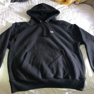 Champion black reverse weave hoodie